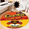 Custom Name Cheetos Printed Round Rug Carpet Chair Rug Area Rug Entryway Doormats,for Office Chair Living Room Bedroom Kitchen Room.