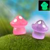 Adorable Resin Colorful Night Glowing Mushroom Fluorescent Craft Plant Decor