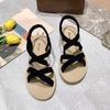 Thick Sole Sandals Women 2024 New Summer Soft Sole Elevated Casual Roman Sandals Small Womens Shoes Sandalias Mujer Sandal