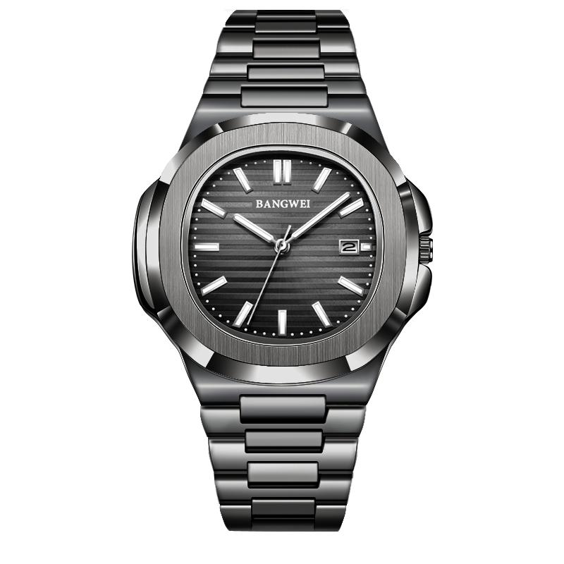 2024 Новые роскошные мужские кварцевые часы 30M Водонепроницаемые автоматические часы с датой из нержавеющей стали Спортивные часы для мужчин Часы