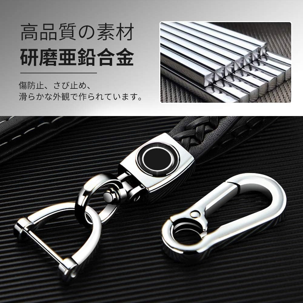 [Hunesuru] Compatible Keychain, Suitable for Honda, Genuine Leather Car Key Chain, Honda Red