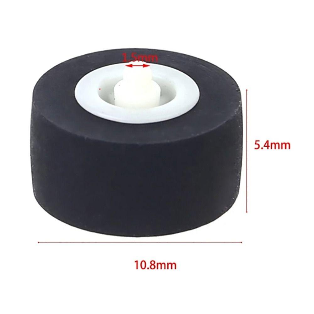 5Pcs Plastic Cassette Pressure Roller Multi Specification Rubber Belt Pulley Wheel With Axis Design Tape Recorder Pinroller
