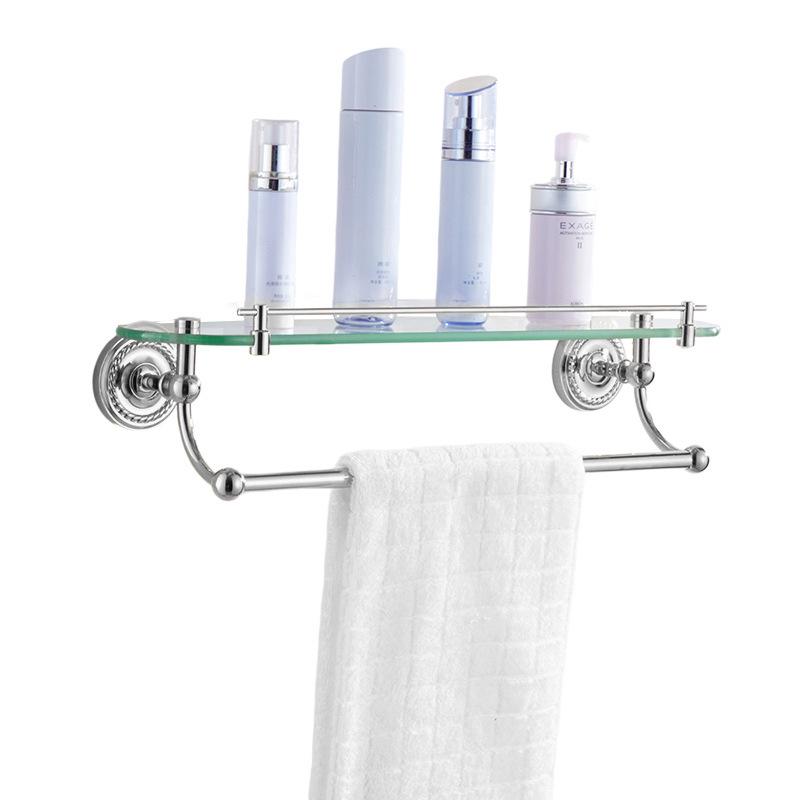 Набор посеребренных полностью медных полотенцедержателей для ванной в европейском стиле