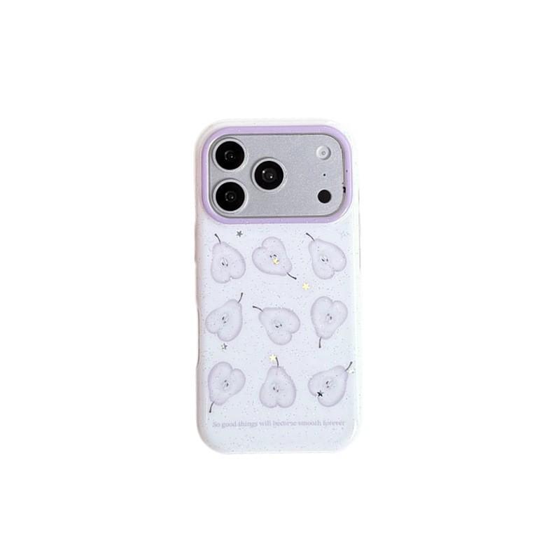 Фиолетовый чехол-цепочка с пайетками на весь экран для iPhone 17/16 Pro Max/15/14