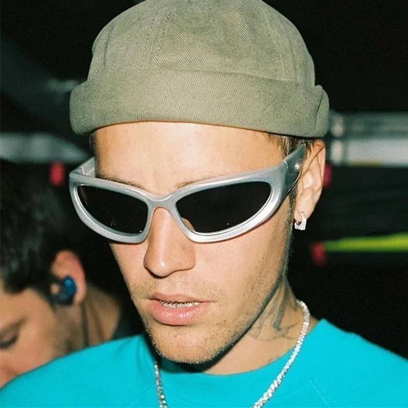 Набор из 16 штук мужских модных очков в стиле панк Y2K для ежедневных клубных встреч, персонализированные трендовые очки