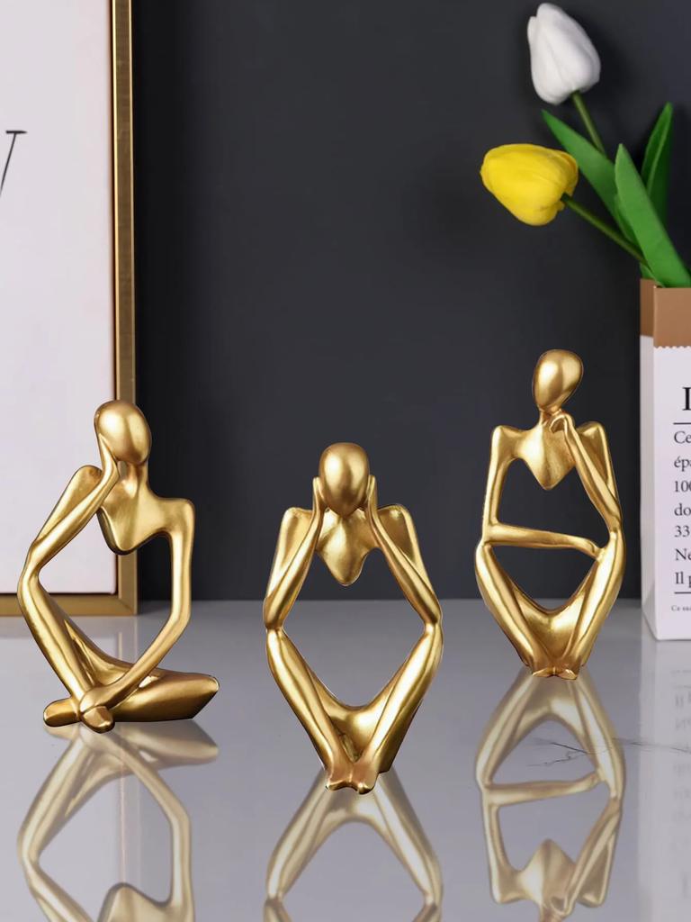 1pcs Nordic Light Luxury Style Abstract Figure Home Decoration Ornaments Mini Shaped Crafts Decoration Artworks Fairy Garden