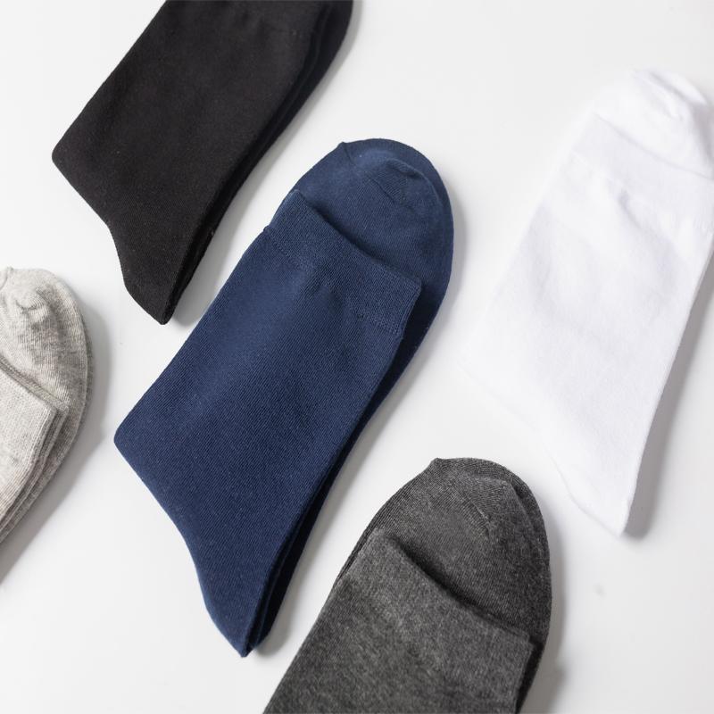10Pairs/Lot Men Socks Combed Cotton Black Casual Business Breathable High Quality Man Sock New For Male Plus Size EU38-48