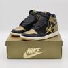 DZ5485-071 Nike Air 1 Retro High OG Черно-золотые (Мужской)