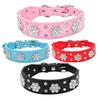Adjustable Fashion Rhinestone Flower Faux Leather Pet Neck Collar for Small Dogs