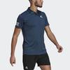 Adidas Клубные 3-полосные теннисные повседневные мужские рубашки-поло с короткими рукавами, темно-синие GL5458
