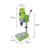 Настольный сверлильный станок, настольный сверлильный станок с переменной скоростью, 6 скоростей, зеленый