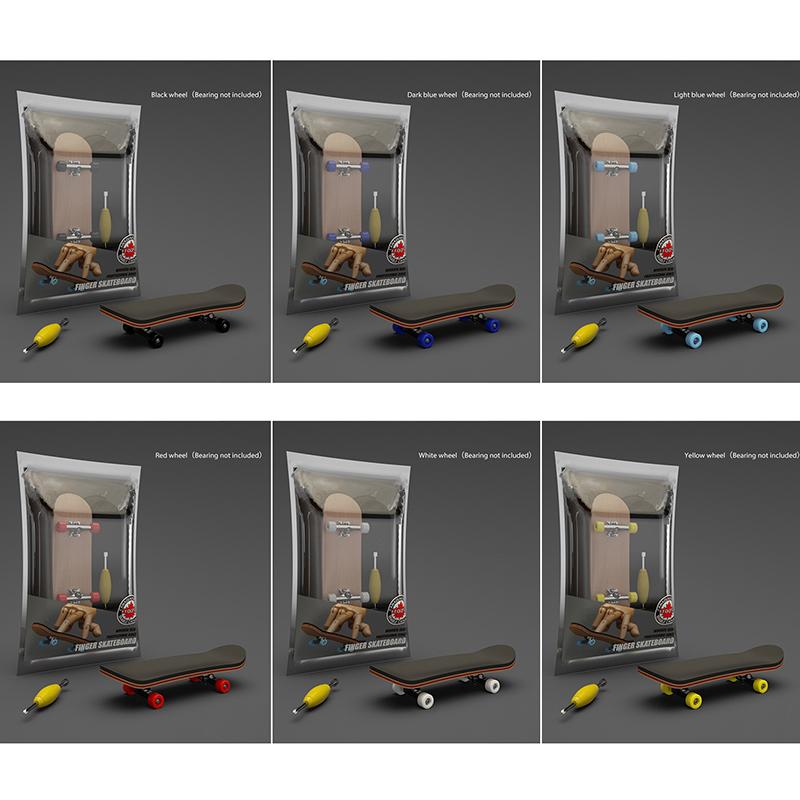 Finger Skateboard Wooden Fingerboard Toy Professional Stents Finger Skate Set