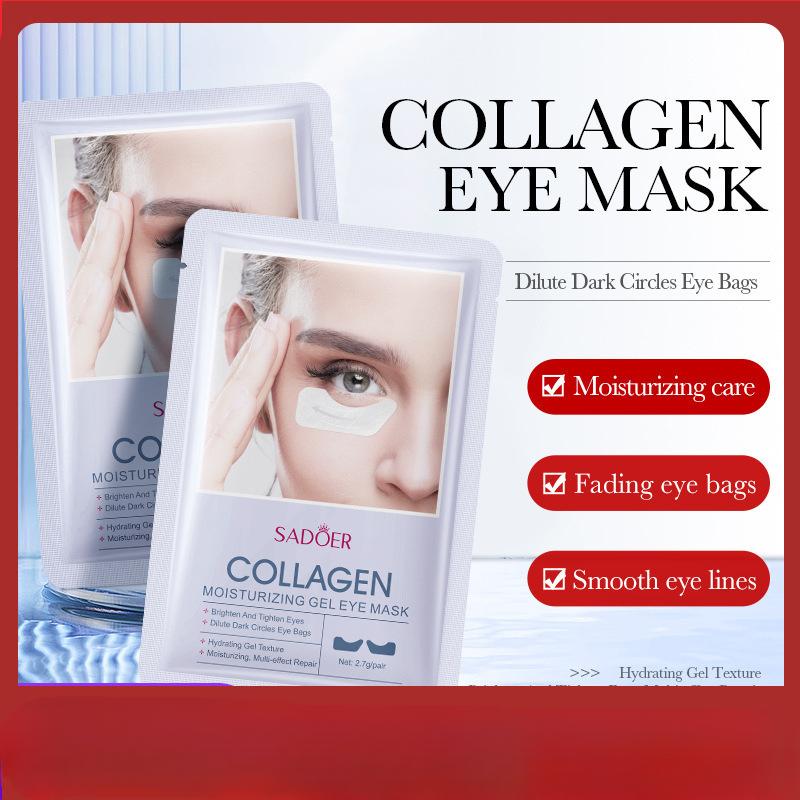 Sadoer Коллагеновая восполняющая гелевая маска для глаз, увлажняющая область вокруг глаз, улучшает морщины вокруг глаз