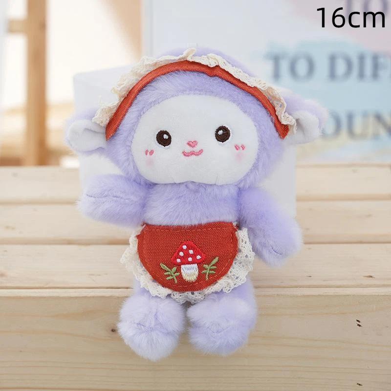 Little Sheep Plush Keychain Kawaii Cartoon Animal Stuffed Doll Lovely Pendant for Kids School Bag Decor