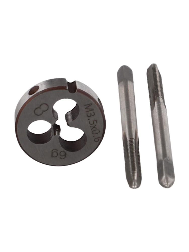 3X HSS M3.5 x 0.6 мм конический и пробковый метчик и плашка M3.5 x 0.6 мм метрическая резьба правая
