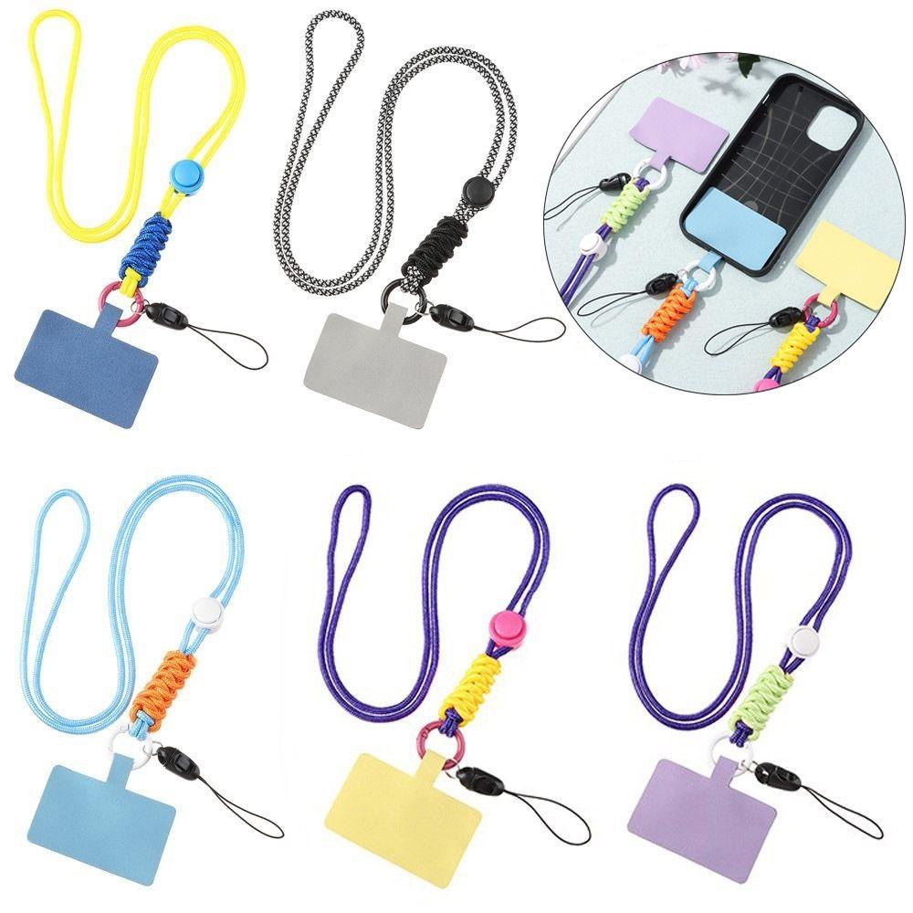Adjustable Keychain Chain Nylon Strap Patch Phone Lanyard Phone Safety Tether Hanging Neck Cord