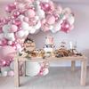Kit de décoration de ballons - Riavika - 104 PCS - Rose et blanc - Facile à utiliser - Romantique