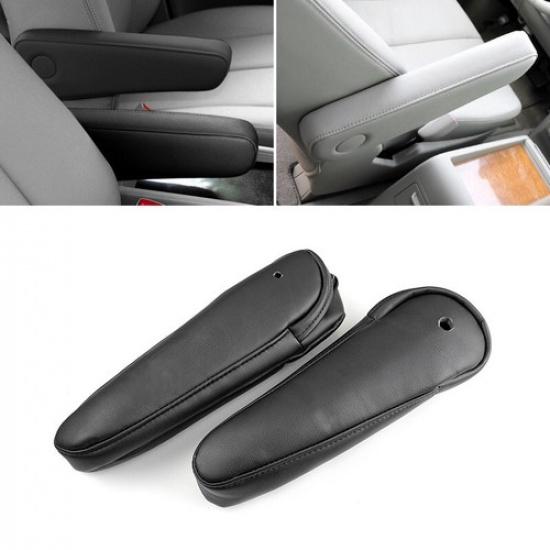 2* Black Side Seat Armrest Handle Leather Cover For Toyota Previa Estima 06-16