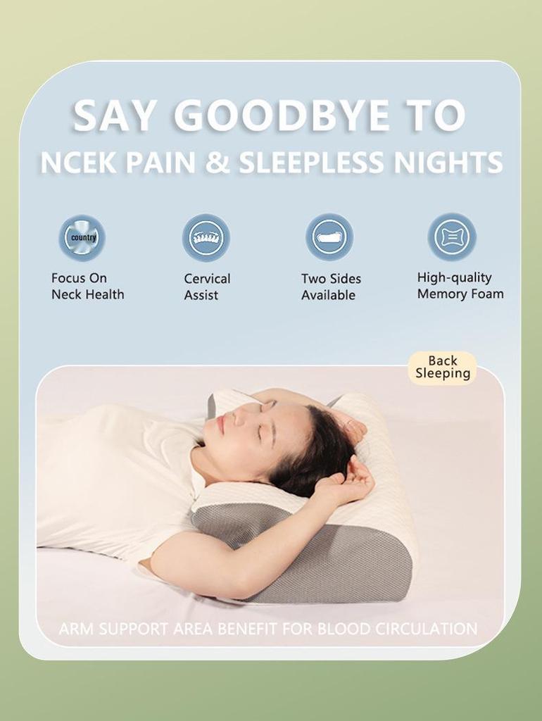 Подушка-подголовник из пены с эффектом памяти с медленным восстановлением для путешествий