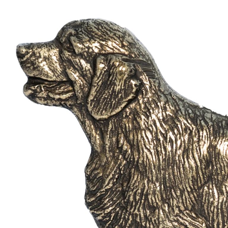 Golden Retriever - address plaque with a dog, brass nameplate, personalized door sign with the brand name Art-Dog