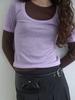 KIJUN Layered Jersey Top Lavender
