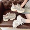 Ugly Cute Net Sports Dad Shoes Women's Round Head Summer New Chic Niche Student Thick Sole