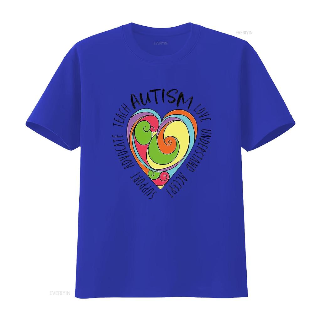 Autism Awareness Love Accept Understand Women s Plus Size T Shirt Black 2XL vintage Washed Stretched Versatile streetwear