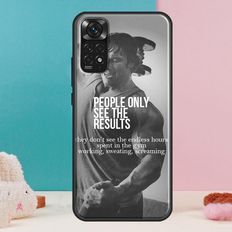 Мотивация для тренировок Фитнес Зал Цитаты Чехол Для Xiaomi Redmi Note 13 Pro 14 12 11 9 10 9S 10S 11S 12S Redmi 14C 13C 10C 12C Чехол