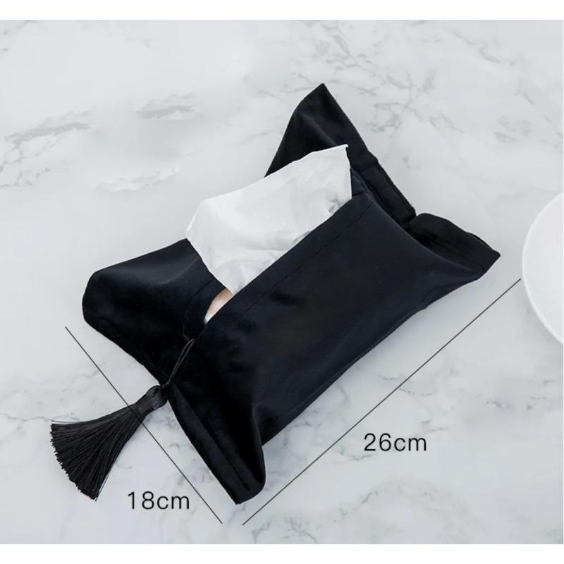 Набор коробок для салфеток из бархатной бумаги, ящик для хранения в машине, гостиной, столовой, сумка для хранения, кисточка, восточный стиль, без слов, чехол для салфеток