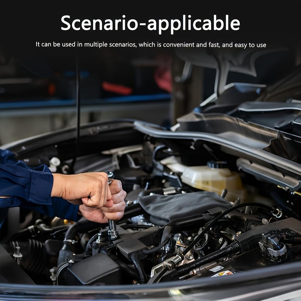 Car Repair Toolbox, Repair Tool Suit, with Allen Wrench, Drive Depth and Standard Ratchet Socket, Unconnecting Rod, Rotating Rod, Sliding Rod