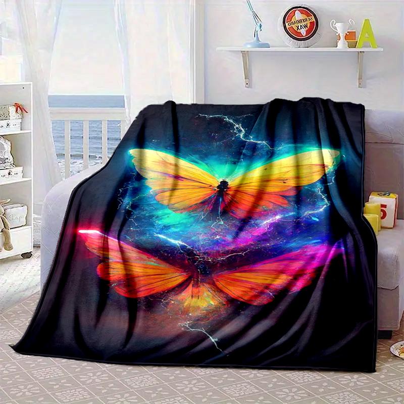 Electric Butterfly Dance Blanket Flannel Blanket Throw Blanket Sofa Cover Blanket Soft Premium Blanket Picnic Blanket Tv Blanket Gifts
