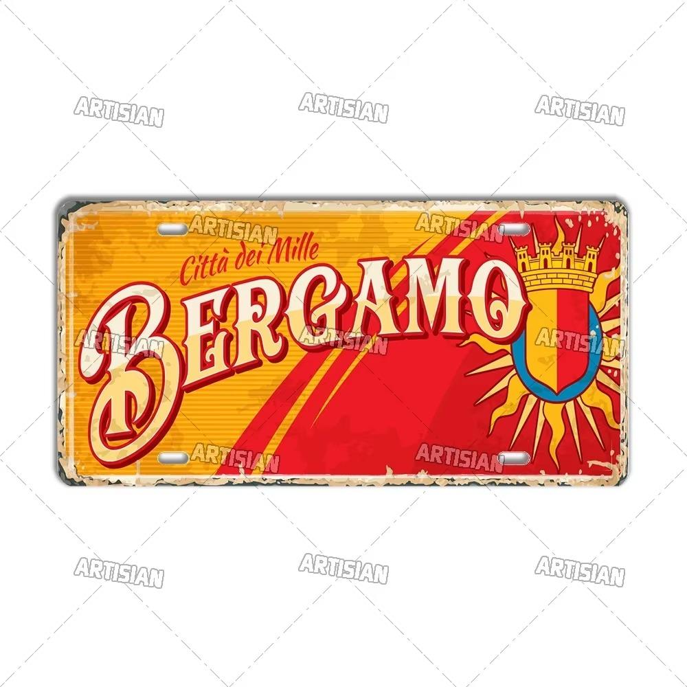 Artisian Италия Город Государство Дорожный автомобильный номерной знак Провинция Металлический знак Достопримечательность Номерной знак Декоративная жестяная табличка Настенный декор Часть