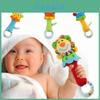 Babyfans Плюшевая игрушка-погремушка с разноцветными бусинами, идеально подходящая для сенсорного развития, координации рук и глаз и интерактивной игры