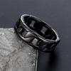 Fashionable Men's Hip-Hop Titanium Steel Cuban Chain Ring
