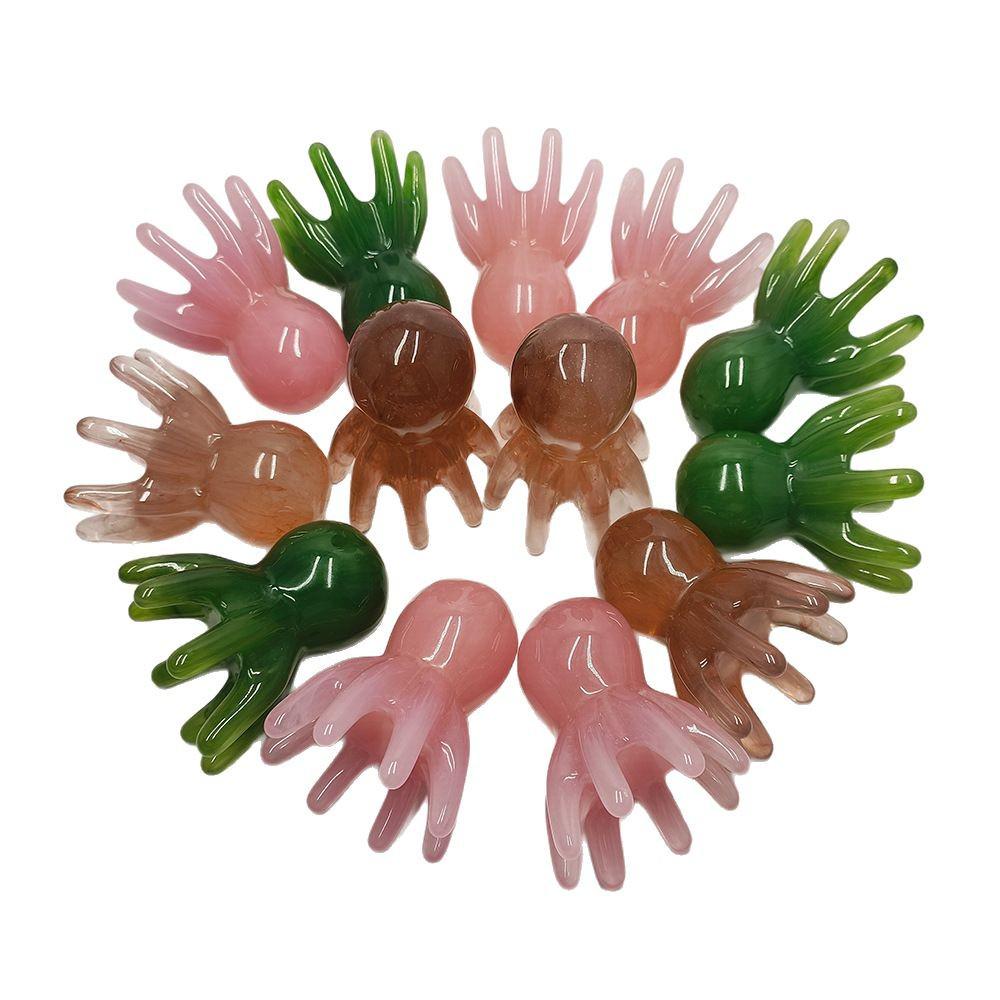 Resin Eight-Clawed Octopus Head and Neck Massager Comb