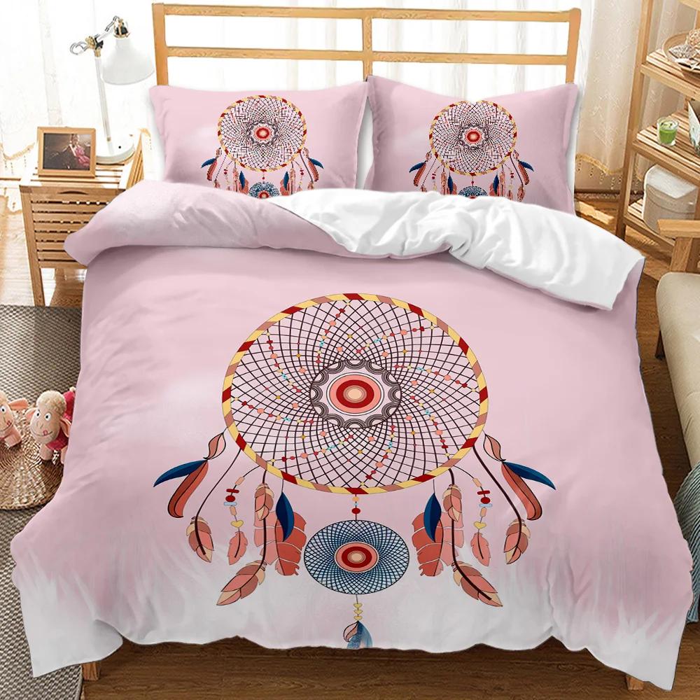 Комплект пододеяльников Dream Catcher Boho Glowing Feather Twin с покрывалом Mandala Double Queen King Size из полиэстера