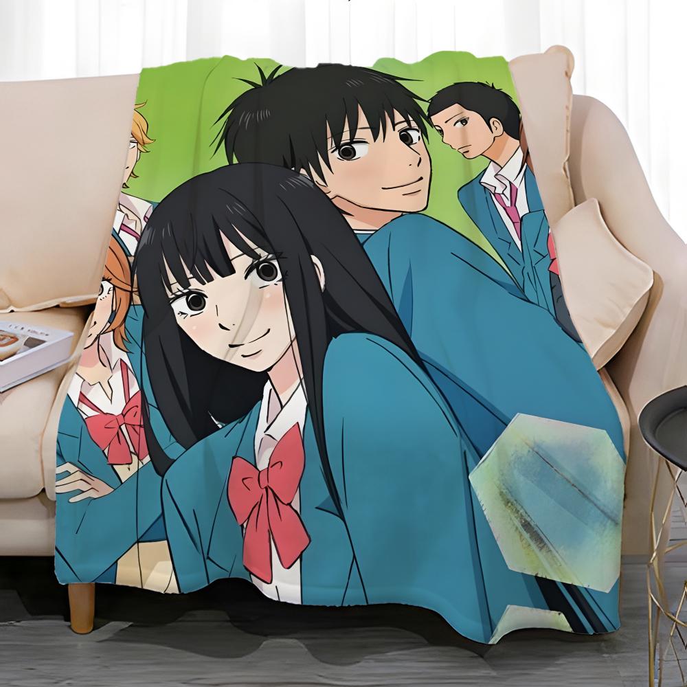 anime Kimi ni Todoke Throw Soft Coral Fleece Blanket 310gsm Fluffy Warm Throw for Sofa Bed Couch Bedroom Decor