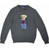 Polo FW23 Bear Pattern Crew Neck Long Sleeve Knit Sweater Men Sweater Dark-Gray MNPOSWE16810388-D86