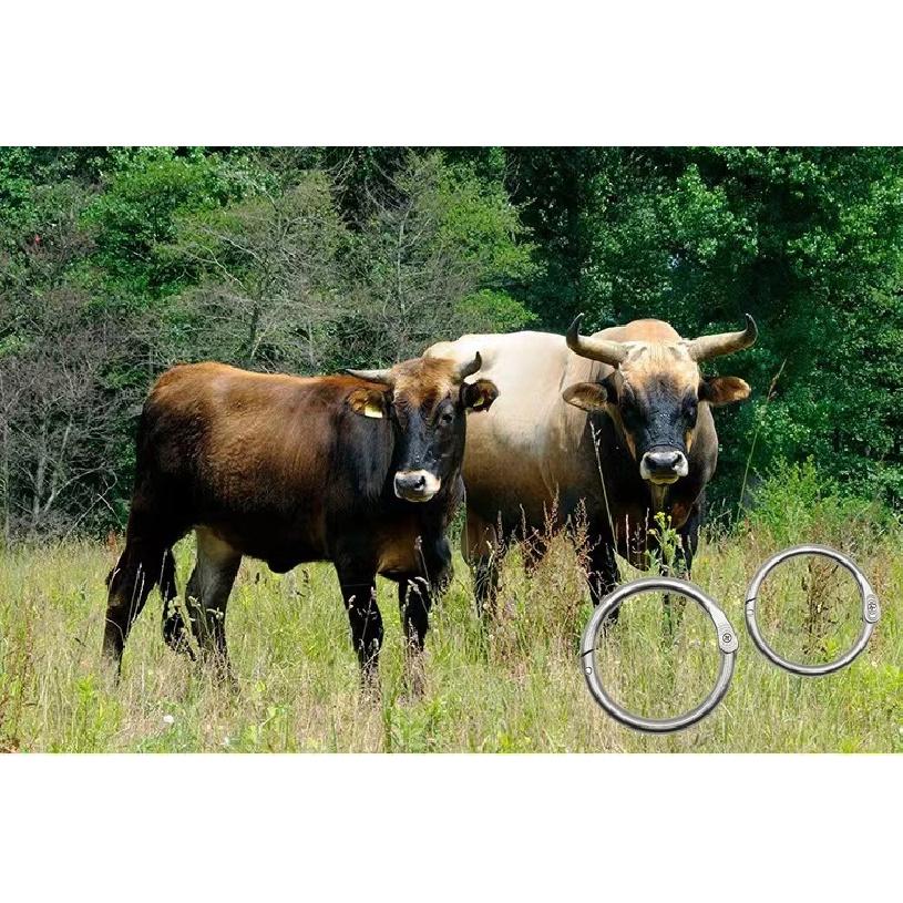 1 Pc Stainless Steel Cattle Nose Rings Bull Cow Bovine Traction Clasp Farm Animal Livestock Nose Clips Farm Animal Supplies