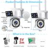AIOOK Наружная WIFI HD 8MP 4K IP CCTV IP66 Водонепроницаемая PTZ-камера ночного видения Двусторонняя связь Мобильная камера слежения с двумя объективами