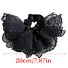 Ballet Skirt Lace Hair Tie Double Layer Ruffled Scrunchie With Invisible Elastic Core Hairpiece For Feminine Hairstyles