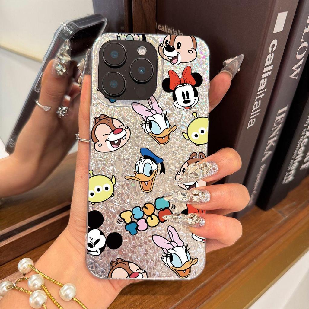 Чехол для iphone 13 XR 15 XS Max Air 16 Plus 11 17 Pro 14 18 Pro Max 12 Серебристый Блеск Трескающийся Фон Головы Животных