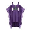 Women’s Cool Solid Gothic Lace Insert Butterfly Sleeve Dress
