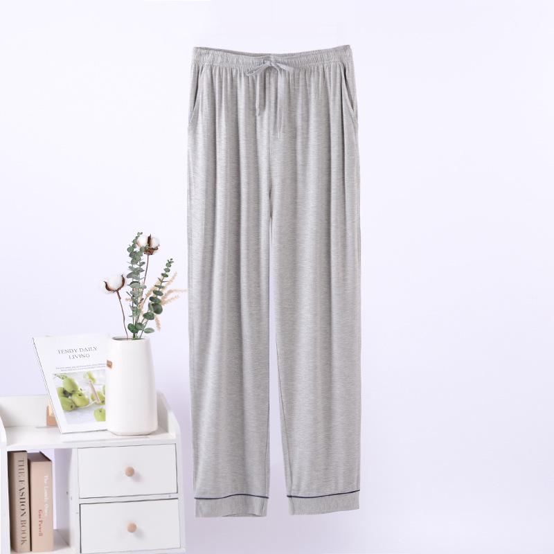 Мужские повседневные пижамные брюки из модала – свободные, тонкие домашние брюки для ношения в помещении и на улице