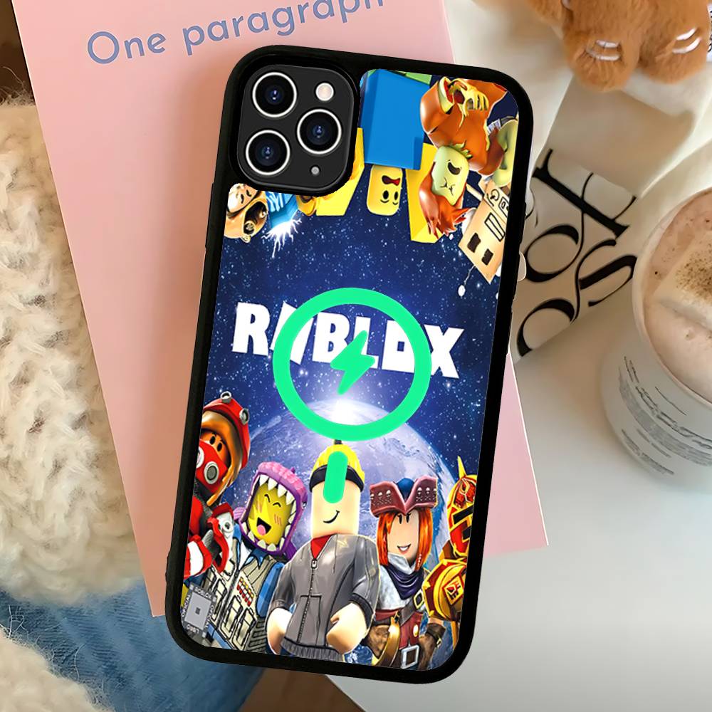 EZ27 R-Robloxs Для Magsafe Магнитный Беспроводной Для IPhone 16 15 14 13 12 11 17 Pro Max Plus Чехол для Телефона
