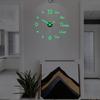 DIY цифровые настенные часы для гостиной, светящиеся 3D-часы без рамки, настенные наклейки, бесшумные часы для спальни, офиса, настенный декор