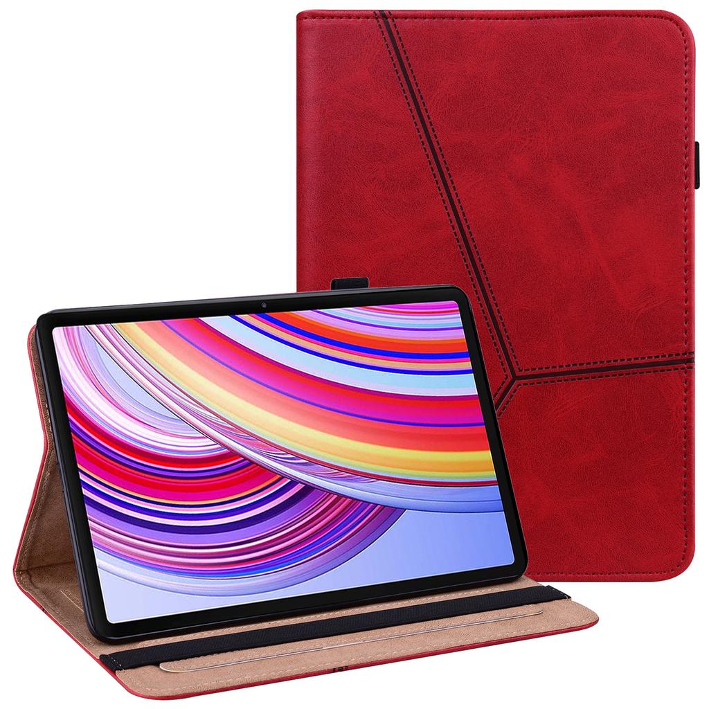 For Xiaomi Redmi Pad Pro/Pro 5G/Poco Pad 4G Case Line Imprinted PU Leather Card Holder Tablet Stand Cover