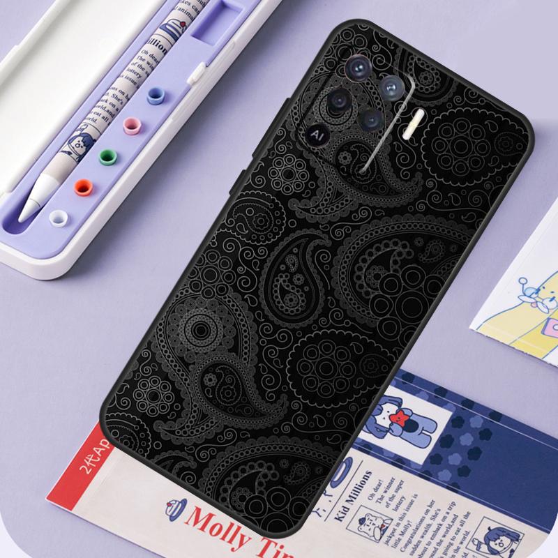 Чехол с узором пейсли для Oppo A96 A76 A16 A94 A74 A54 A15 A18 A38 A58 A78 A98 A40 A60 A80 A57 A17 A77 A5 Pro