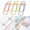 5PCS/Set Metal Bookmarks Stationery Separator Pages Tags Creative Pen Holder Clip