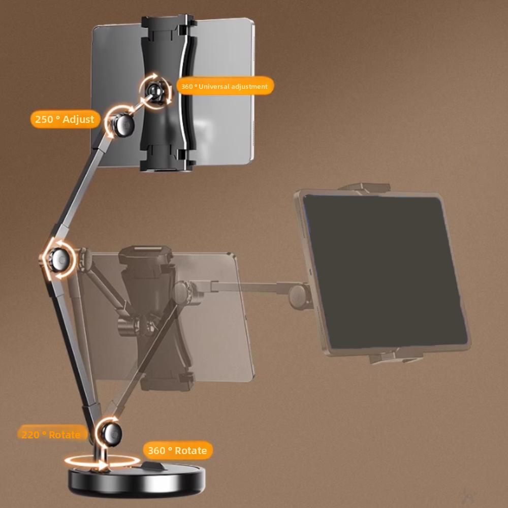 Adjustable Height Telescopic Phone Stand Stable Base Portable Tablet Stand Universal Metal Desktop Phone Holder Live Learning